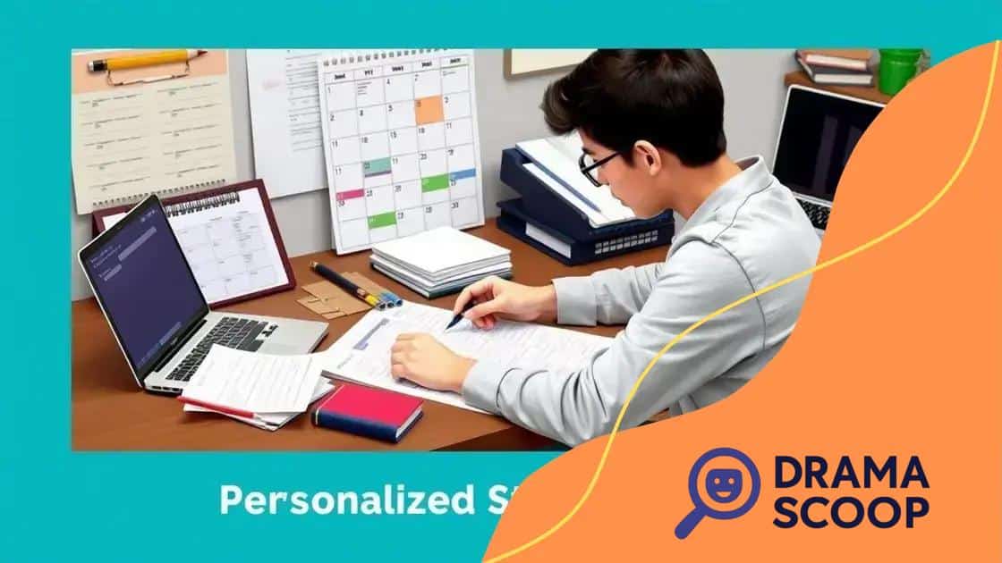 Creating a personalized study schedule