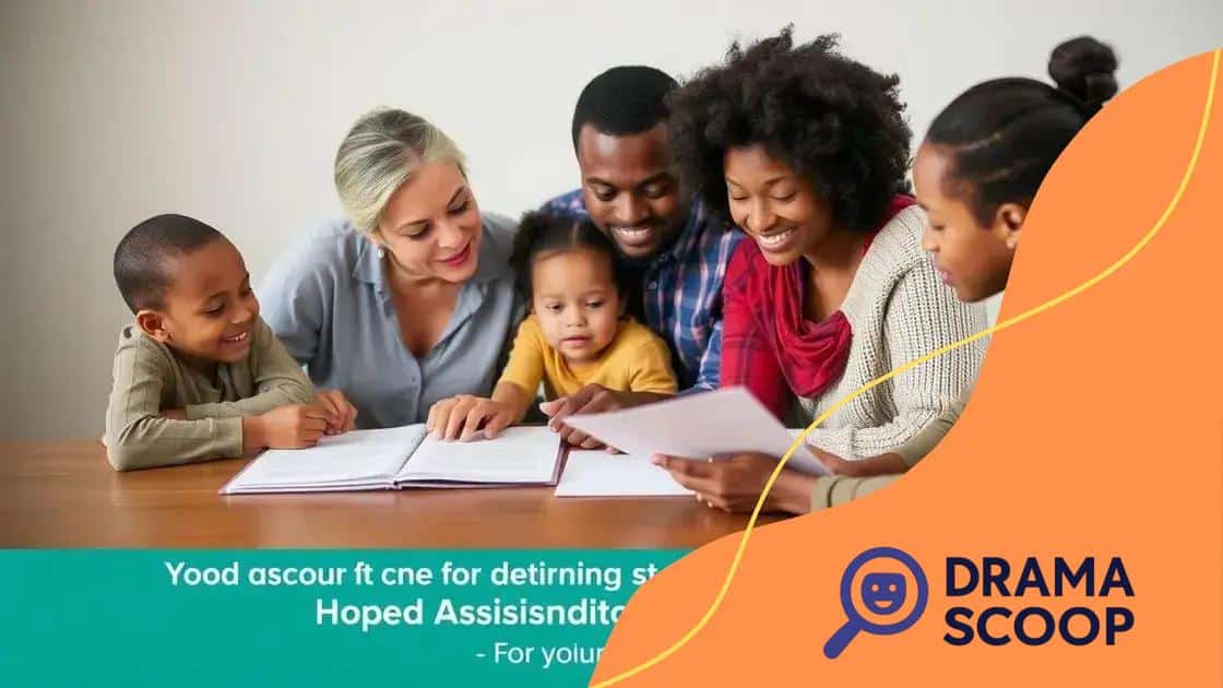 Eligibility criteria for families and children