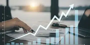 Graph showing rising interest rates with financial documents, symbolizing strategic debt management for 2025.