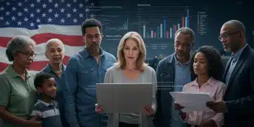 Americans reviewing 2025 federal benefits updates on a digital screen