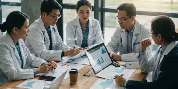 Public health professionals discussing new CDC guidelines for disease prevention