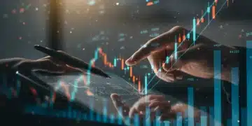 Investor analyzing market trends for portfolio growth