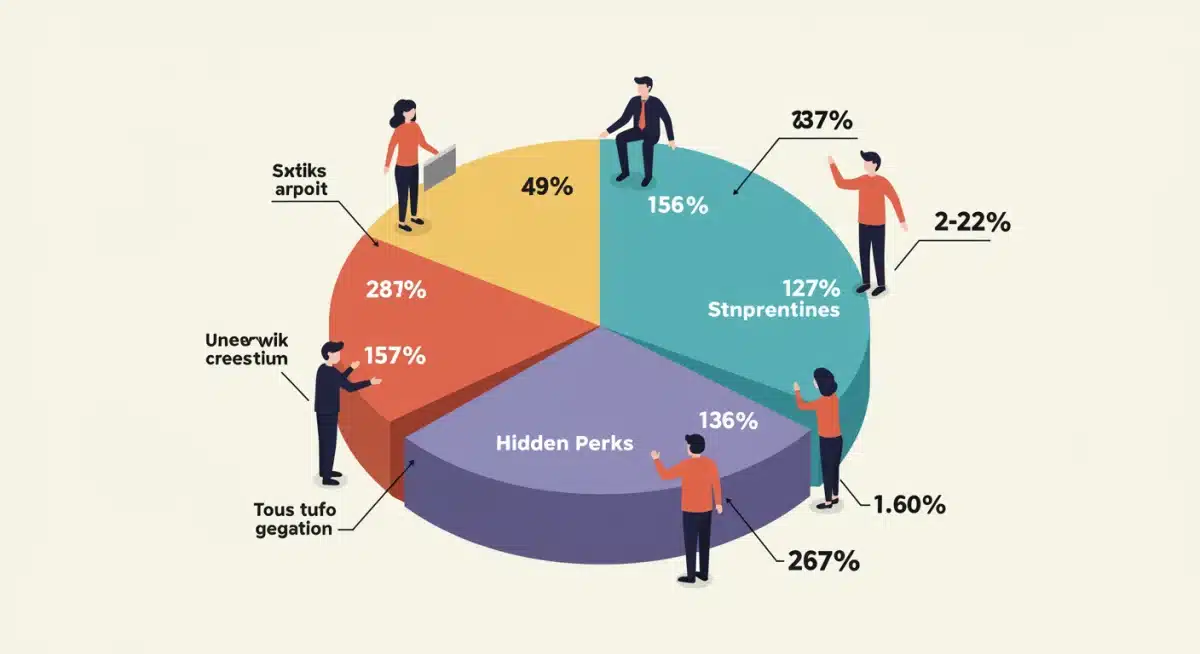 Infographic illustrating hidden employee perks contributing to total compensation.