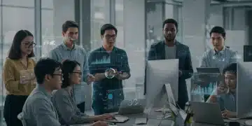 Professionals learning online on various platforms for skill development