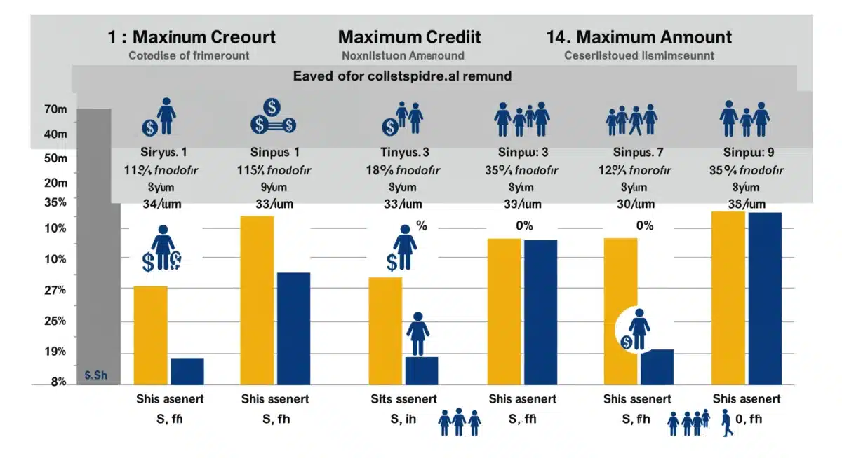 EITC maximum credit amounts by qualifying children graphic