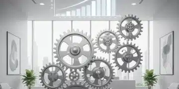 Illustration of gears and medical symbols representing complex 2026 healthcare reform impacting insurance premiums by 10%.