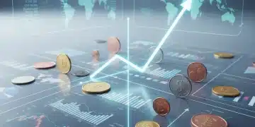 Financial charts and graphs depicting a stable, growing investment portfolio with reduced volatility.