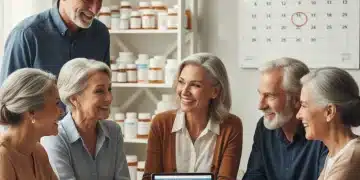 Seniors discussing Medicare Part D savings with an advisor for 2026